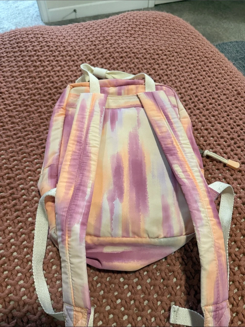 Mini Stripe Pastel Backpack - Pink & Cream